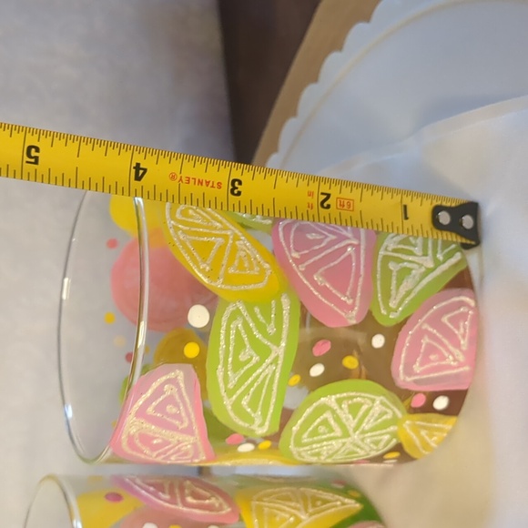 Hand Painted Cocktail Glasses Citrus - Picture 6 of 6